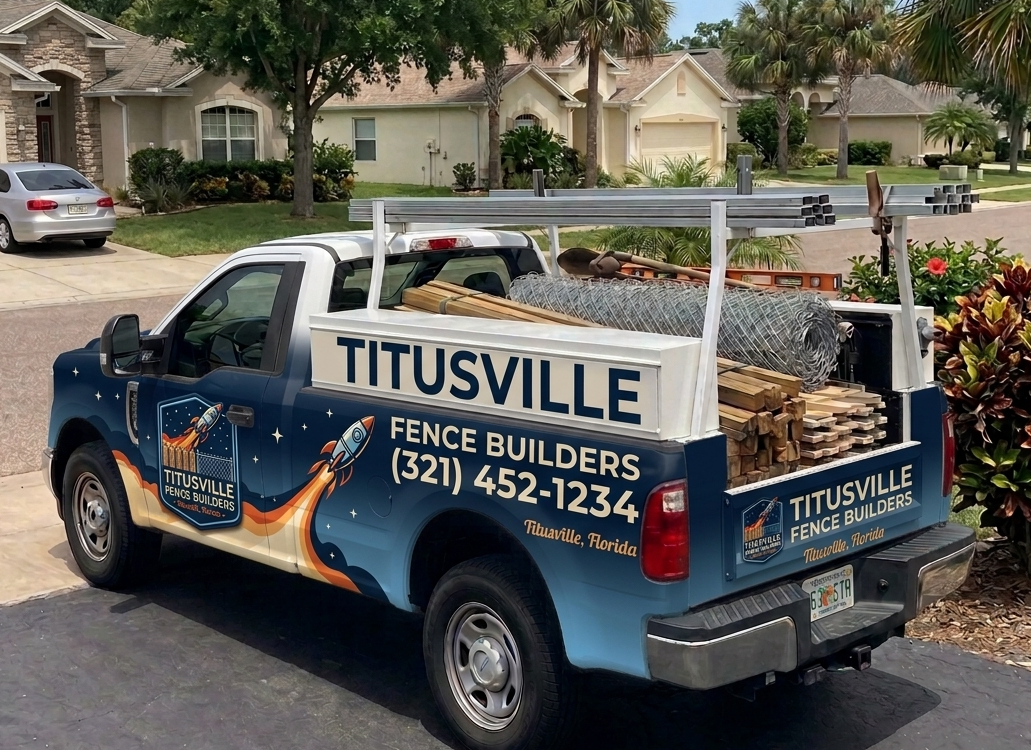 Titusville Fence Builders Work Truck
